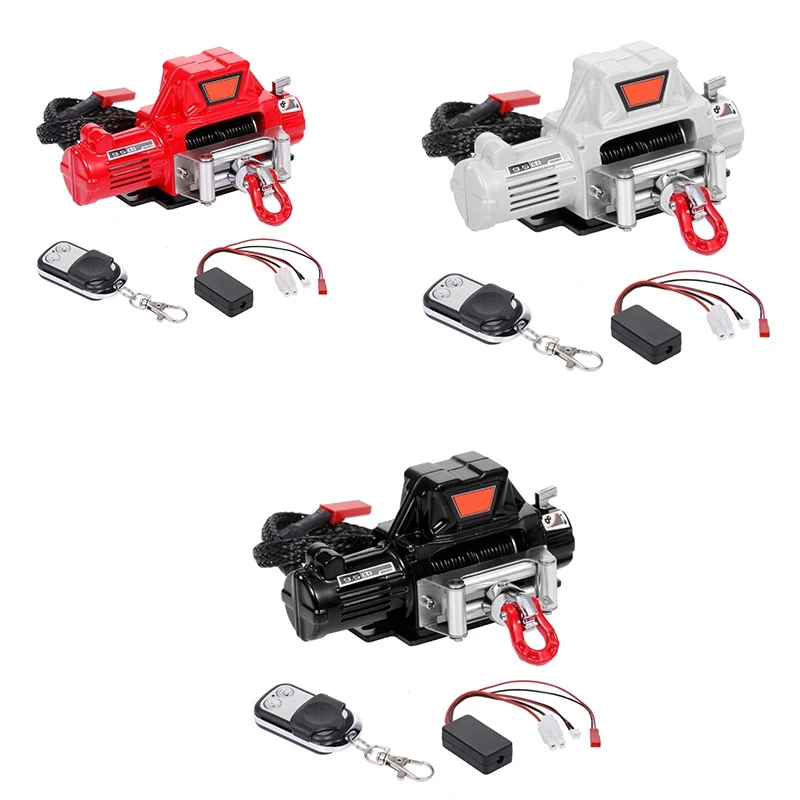 

-Automatic Winch And Wireless Remote Controller Receiver For 1/10 RC Crawler Car Axial SCX10 TRAXXAS TRX4 D90 TF2 Tamiya CC01