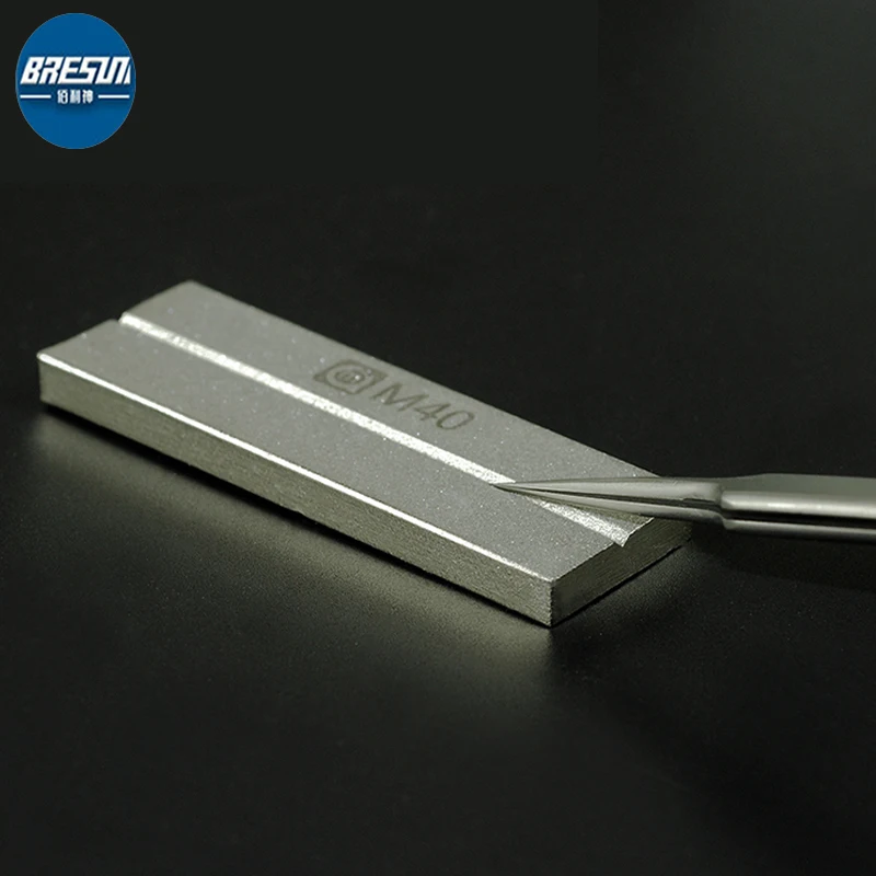 

Алмазный точильный камень AMAOE M40 для обрезки пинцета, заточные лезвия, двухсторонний Пинцет для подделки