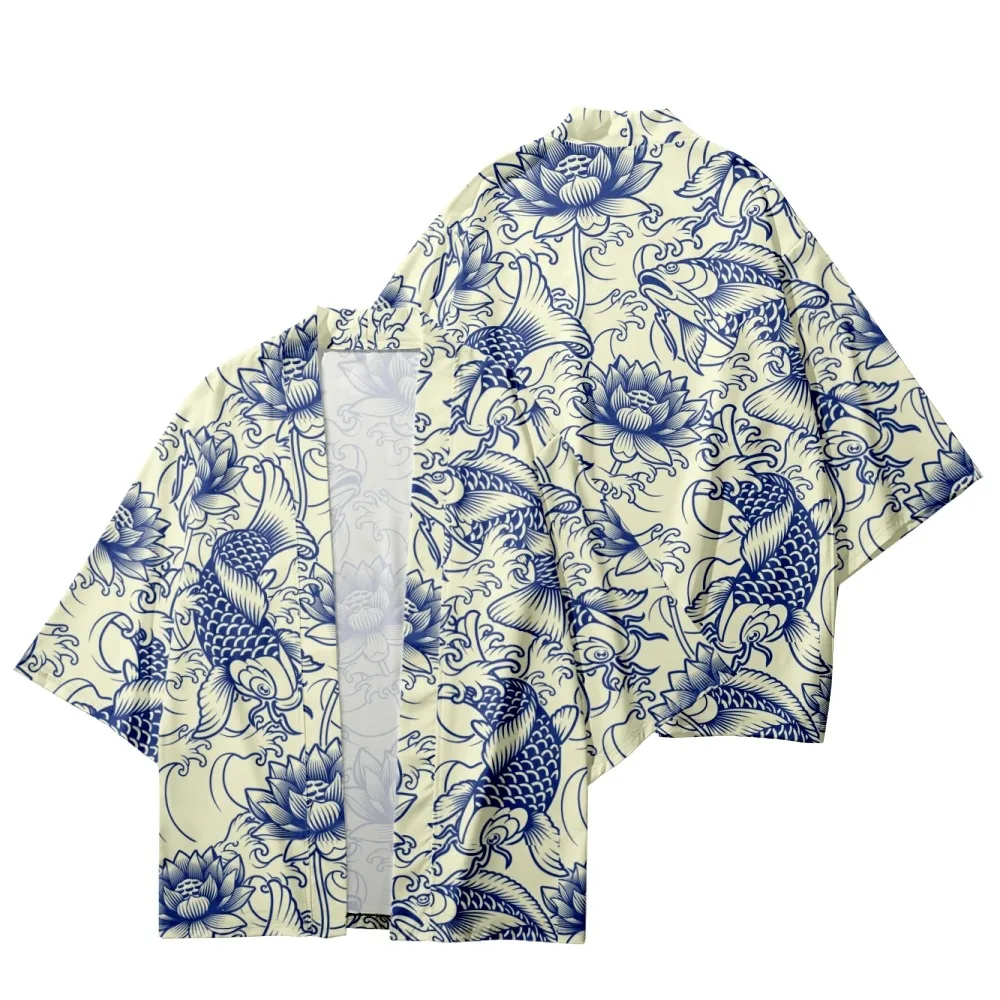 

Koi Style Casual Summer Short Sleeve Kimono Shirt Unisex Casual Wear
