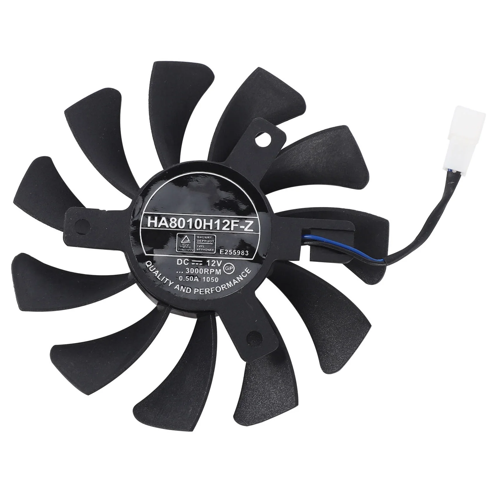Фото Кулер для видеокарты HGHO HA8010H12F-Z 75MM 2Pin GTX1050Ti с двумя вентиляторами для MSI Geforce GTX 1050Ti GTX-1050-Ti-4GT-OC (1 шт.) №1