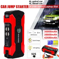 genuine 12v 36800mah car jump starter power pack portable car battery booster charger 12v starting device diesel car starter