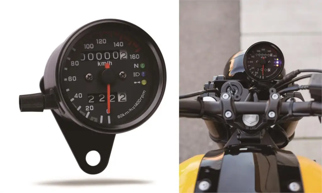 Мотоцикл 12 в двойной одометр спидометр индикатор светодиодная подсветка сигнал
