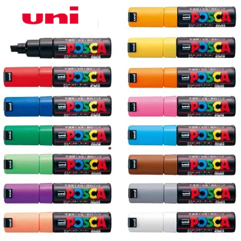 2 Pcs/Lot Mitsubishi Uni PC-8K Paint Marker Pen- Broad Tip-8