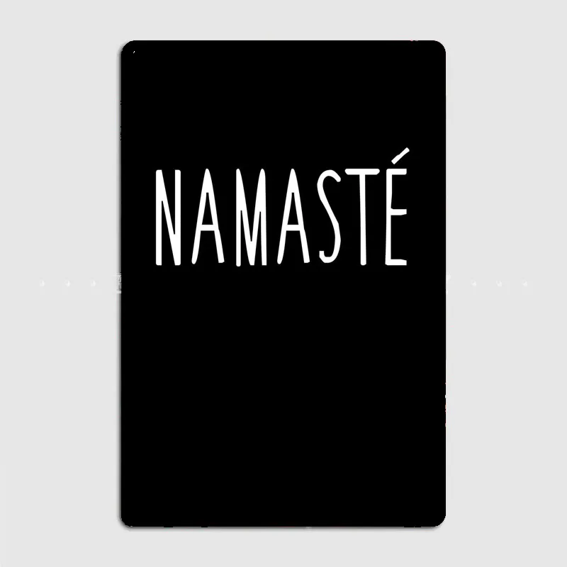 

Металлическая фотография Namaste, настенная роспись, печатный знак, оловянный плакат