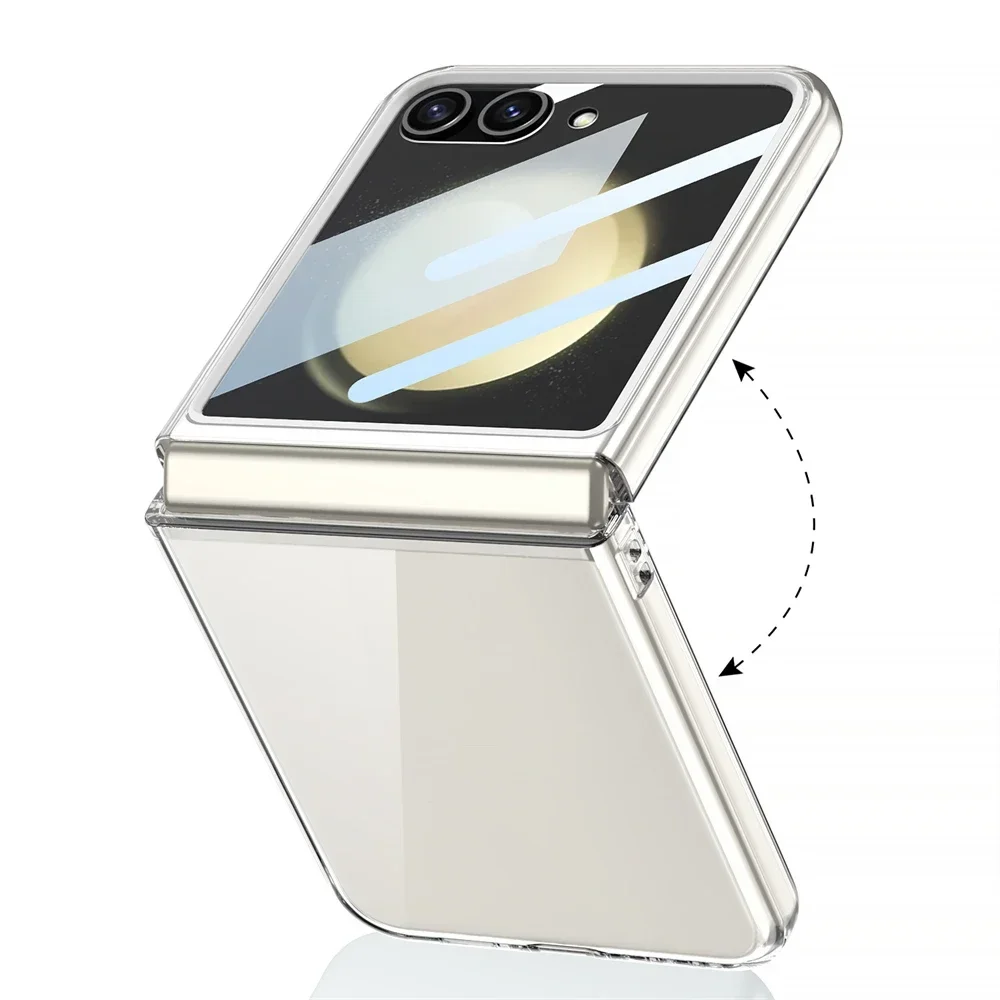 Тонкий прозрачный чехол для телефона Z Flip 6 5-температурная стеклянная пленка