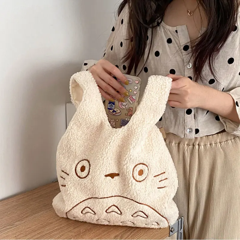 Women's Shopping Shoulder Bag Tote Bag Large Capacity Female Soft Shopper Bag Cartoon Print Handbag Leisure Walking Bag