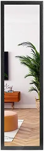 

Mirror Full Length, -Mounted Mirror Rectangle Tall with Engraving Frame for Bedroom, Living Room, Dressing Room, White 50" x