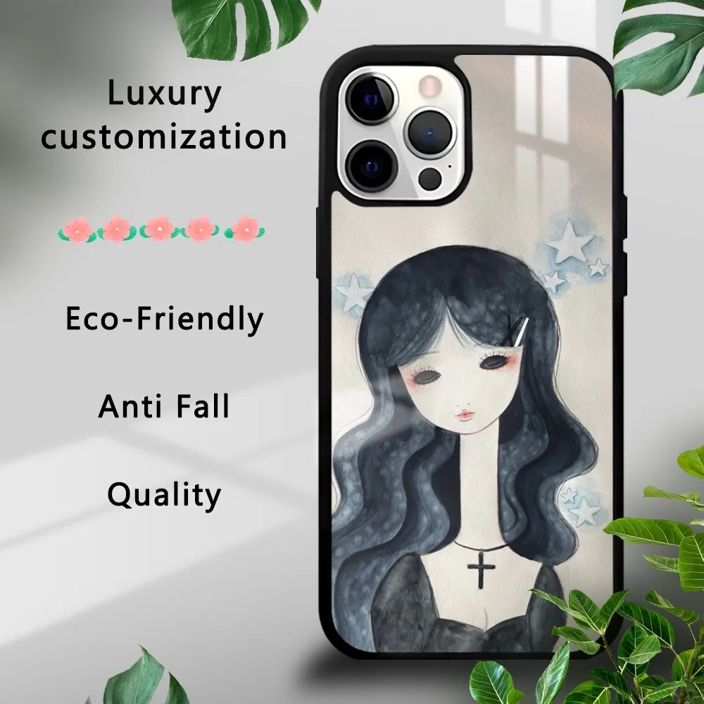Pretty Aya T-Takano Anime Phone Case For iPhone 16 15 14 13 12 11 Pro Xs Max Mini Plus Celulares Hard Funda