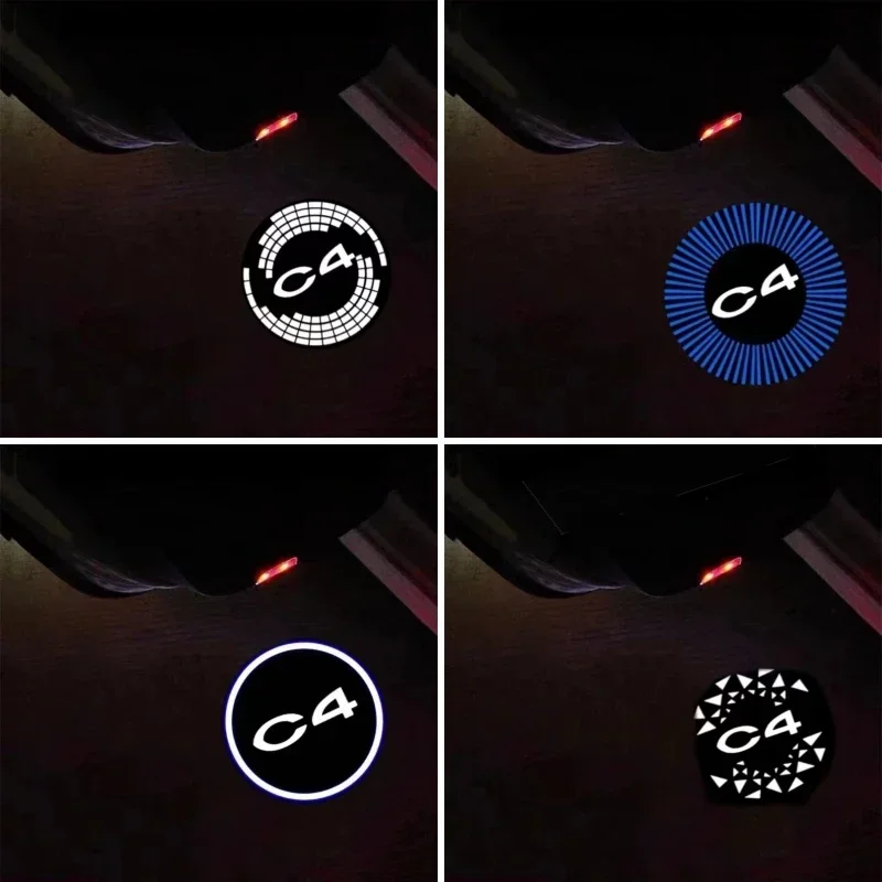 Для Citroen C4 2004-2024 C4L 2006-2015 Picasso 2006-2021 2022 2023 2024 светодиодная эмблема дверной