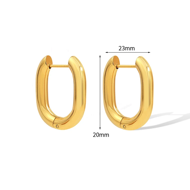 Женские серьги-кольца из нержавеющей стали толщиной 4 мм в стиле хип-хоп