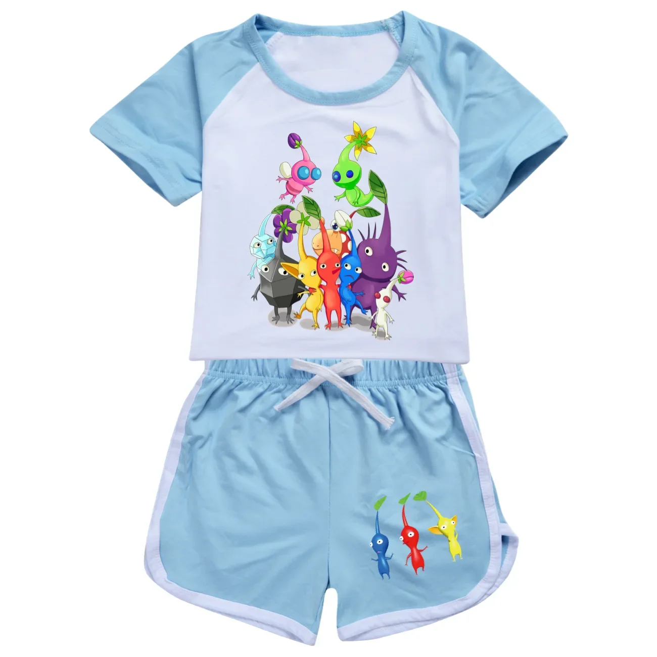 Оригинальная футболка для девочек и мальчиков + шорты костюмы из 2 предметов