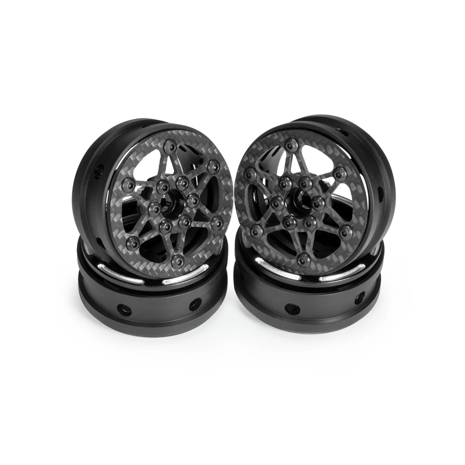 

1,9 дюймовые колесные диски из углеродного волокна для 1/10 RC Crawler Cheater Rigs Капа SCX10 TRX4 TF2 Gmade R1 Element Enduro 1,9 S металлические детали