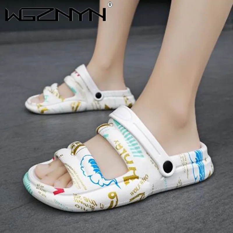 

Designer Women Mens Summer Comfort Thick Sole Beach Platform Two Wear Sandals Slippers Girls Clogs Flip Flops Slides Casual Shoe