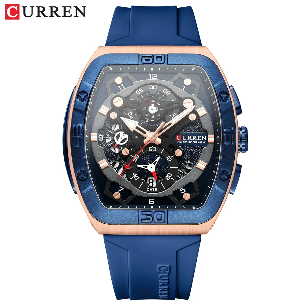 

Curren/Carryon 8443 Men's Watch Calendar Watch Tape Quartz Watch Six Pin Watch Sports Men