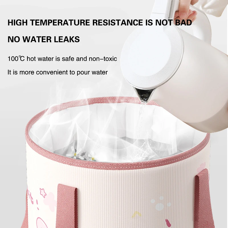 Портативная складная сумка для мытья ног с защитой от протечек дорожная