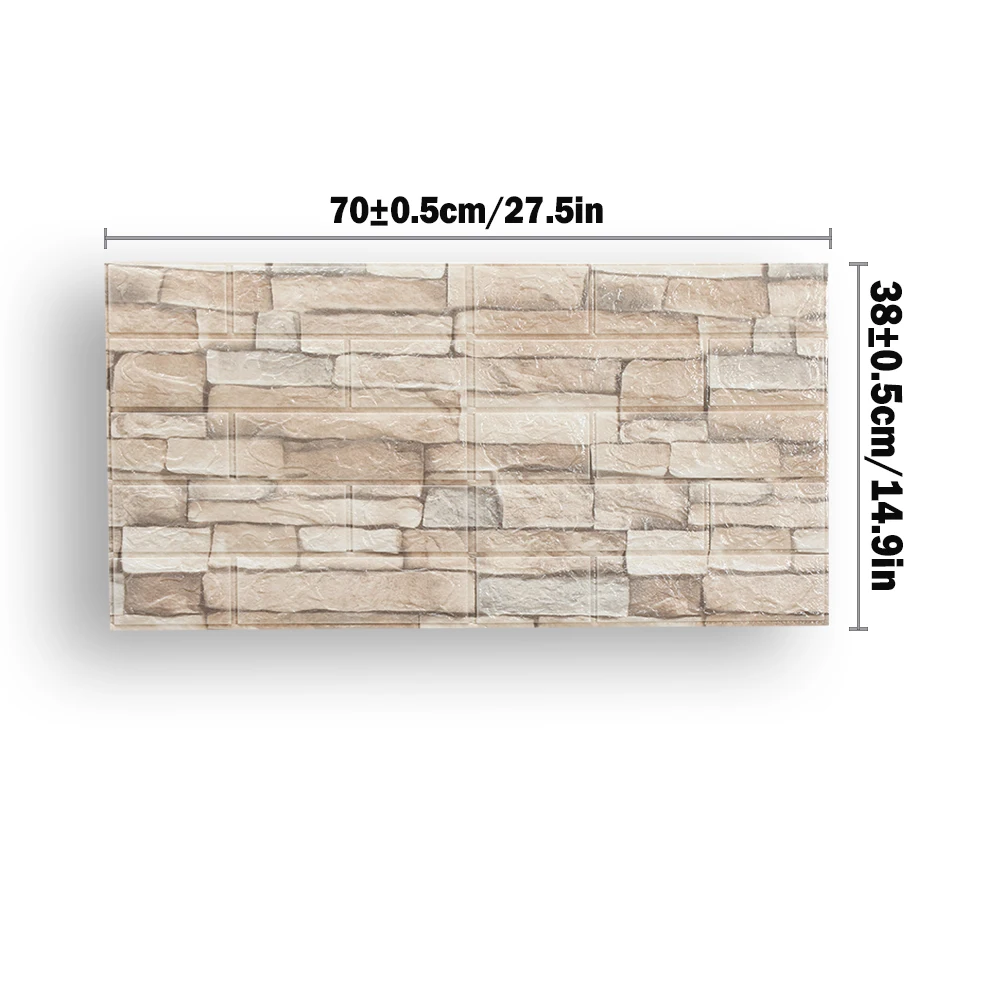 Самоклеящиеся 3D-наклейки на стену в виде кирпича 25 шт