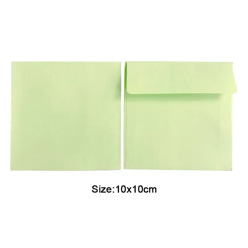 

Wholesale Color Small 10*10cm Envelope 100piece Candy Square Purple/black/green/cowhide/yellow/blue/pink