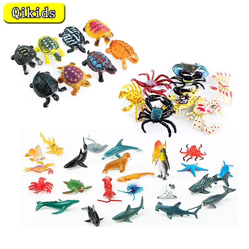 

New Simulation Sea Life Animal Action Figures 6-10CM PVC Figure Collectible Toys Anime Figure Figurines Kids Cognition Toys Gift