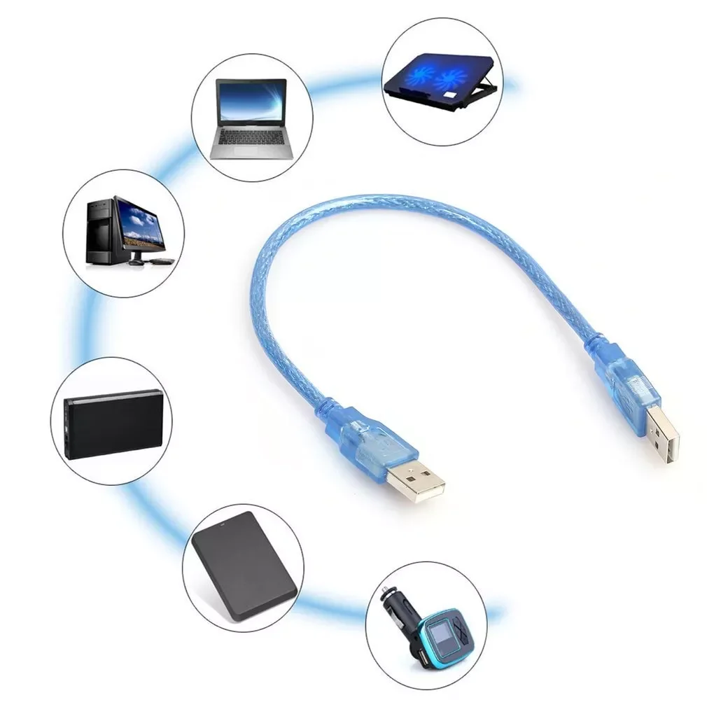 

30cm USB 2.0 Extension Cable Male To Male USB Extension Cord Anti-interference Copper Core USB Short Cable Type A Extender New