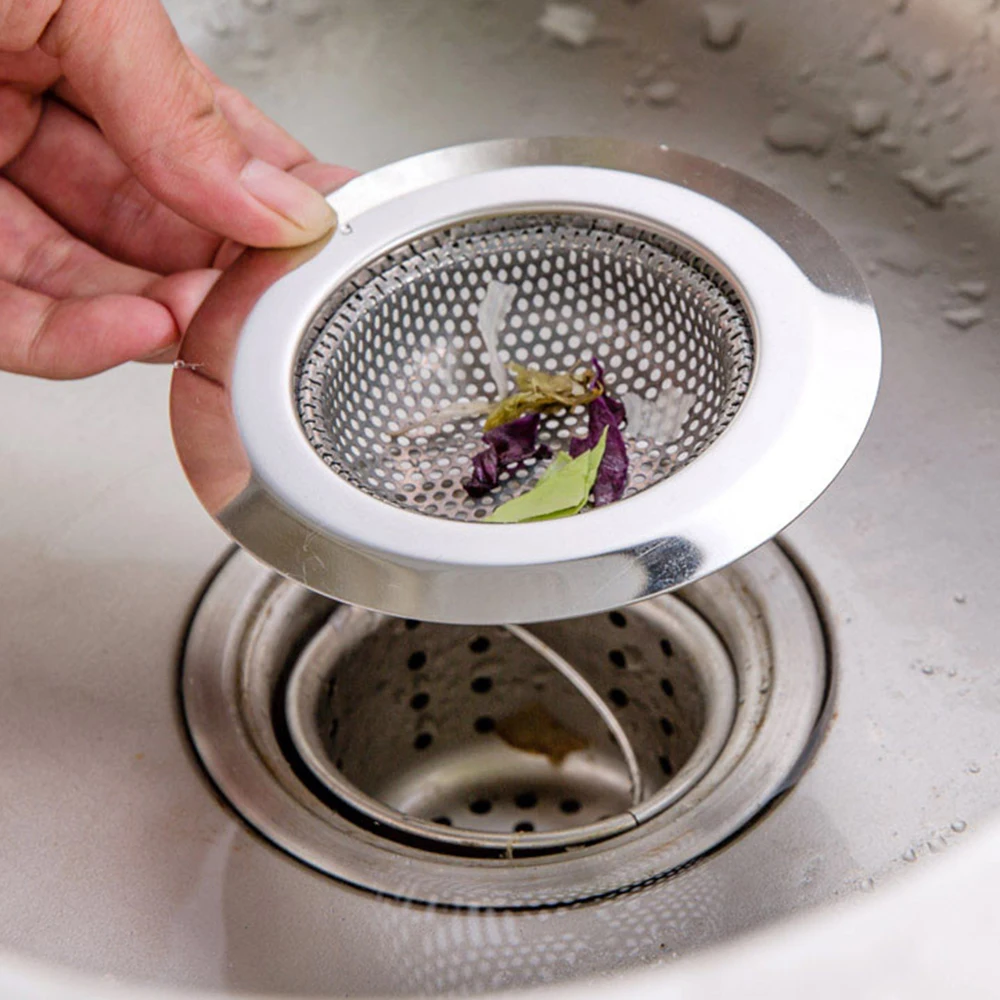 

7cm/9cm/11cm Stainless Steel Sink Filter Screen Kitchen Strainer Drain Hole Silver Filter Trap Sink Bath Sink Drain Waste Coland