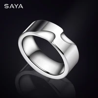 2022 men ring 8mm width high polished white tungsten ring fashion jewelry gift rings free shipping engraving
