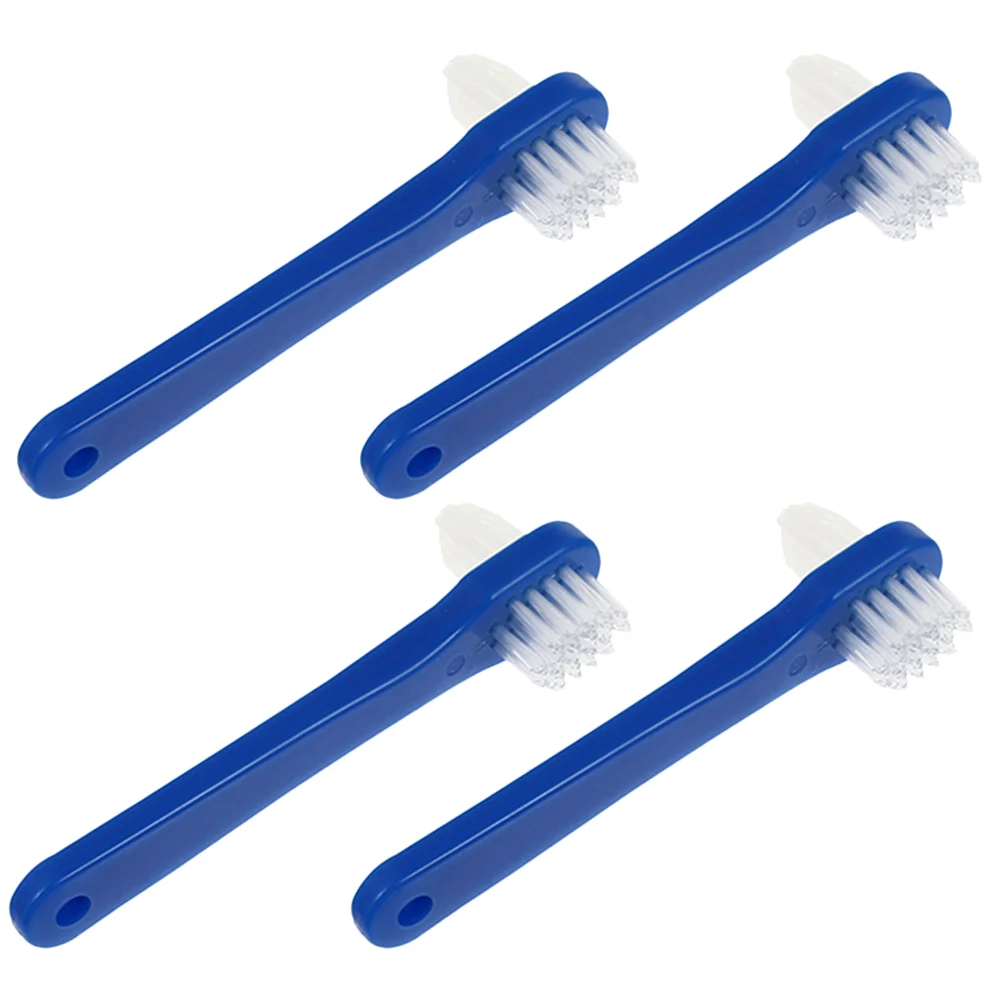 

4 Pcs Double Heads Denture Brush Denture Toothbrushes Adults Dual Cleaning Cleaner