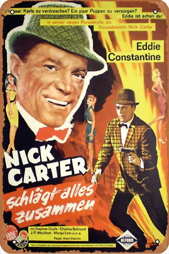 Лицензия для kill/Nick Carter va tout casser металлическая жестяная вывеска из фильмов 8x12