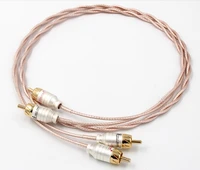high quality 2rca to 2 rca rca audio cable ofc av audio cable tv dvd amplifier subwoofer soundbar speaker wire