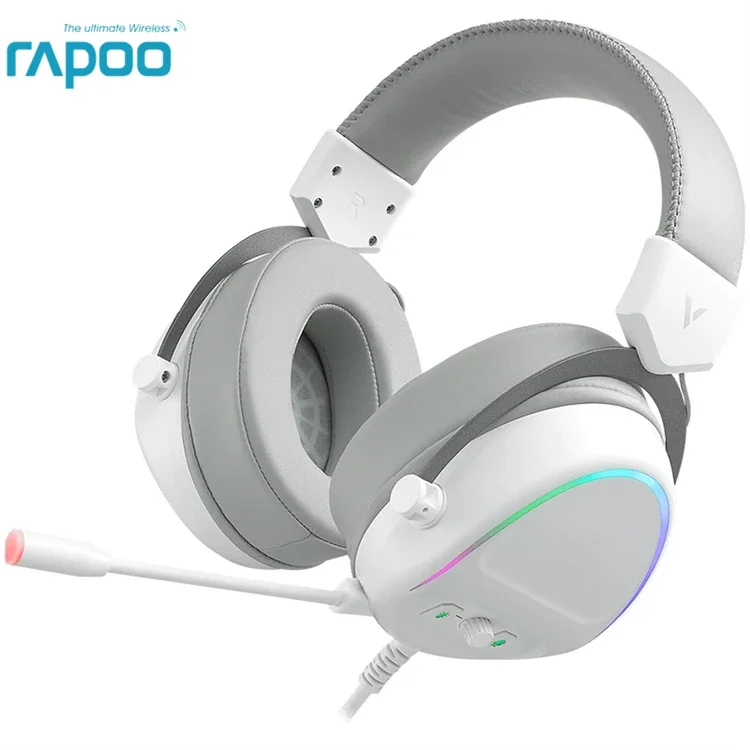 Rapoo VH650 Новое поступление RGB 7.1 Проводной USB ENC Микрофон 50 мм Динамические игровые
