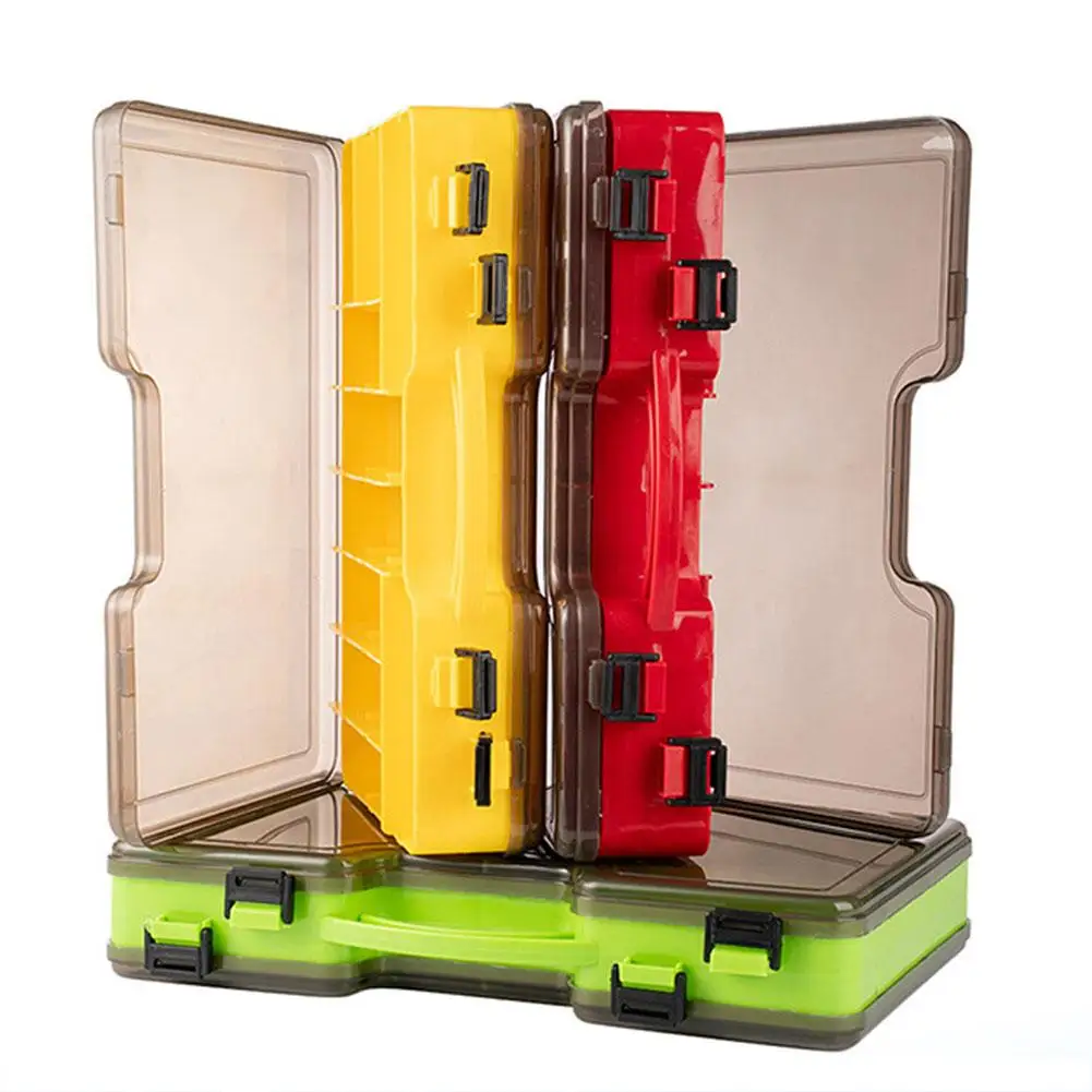 

2-layer Fishing Bait Box With Adjustable Dividers High-strength Wear-resistant Storage Box Fishing Accessories