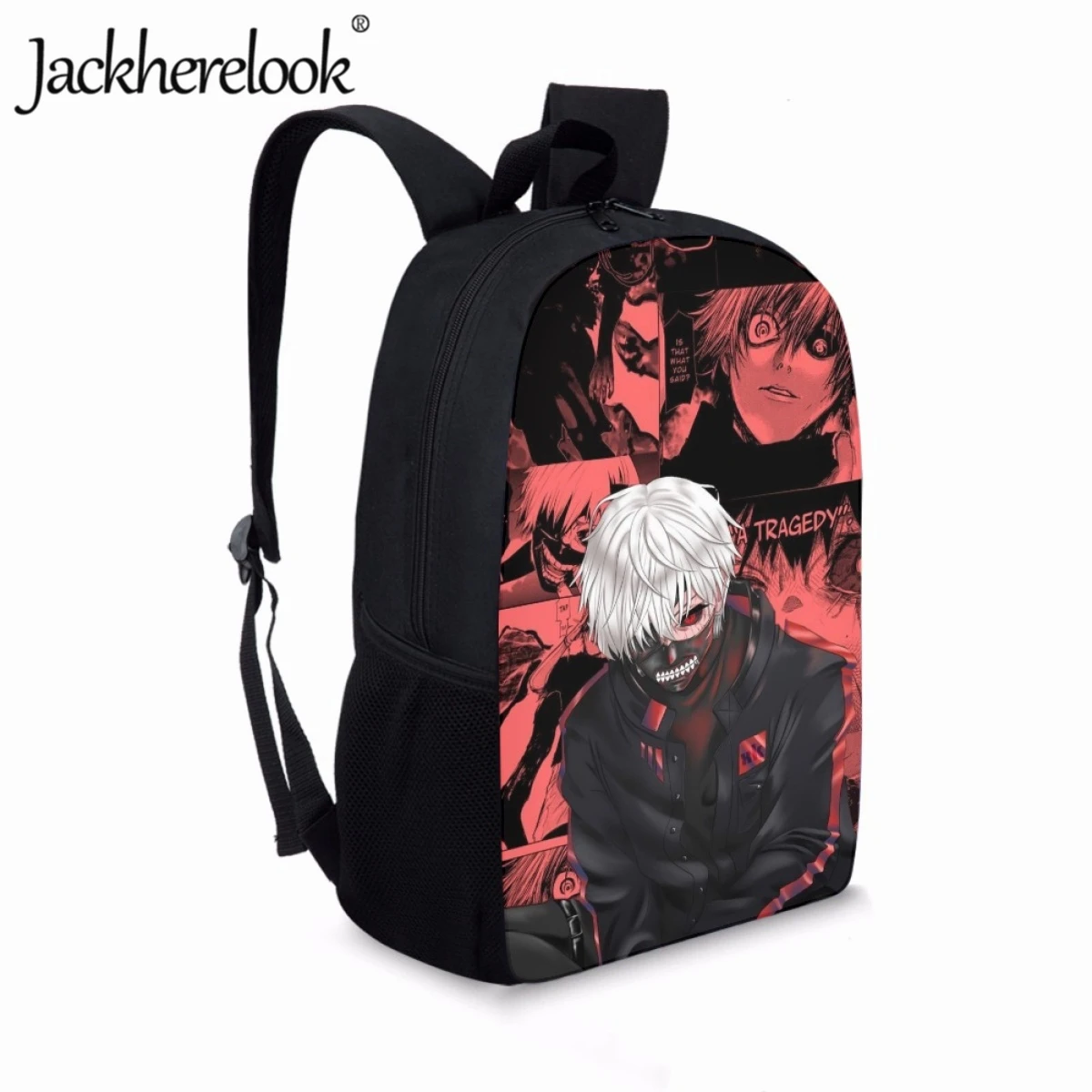 Jackherelook Japanese Anime Tokyo Ghoul Bookbags Boys Laptop Bag Travel School Backpack Child Large Capacity Mochila for Student