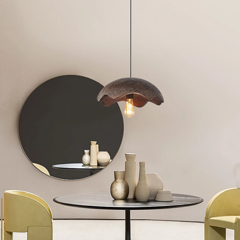 

Minimalist Nordic Wabi-sabi E27 Led Chandelier Lustre Living Room Pendant Chandelier Home Deco Light Bar Loft Retro Pendant Lamp