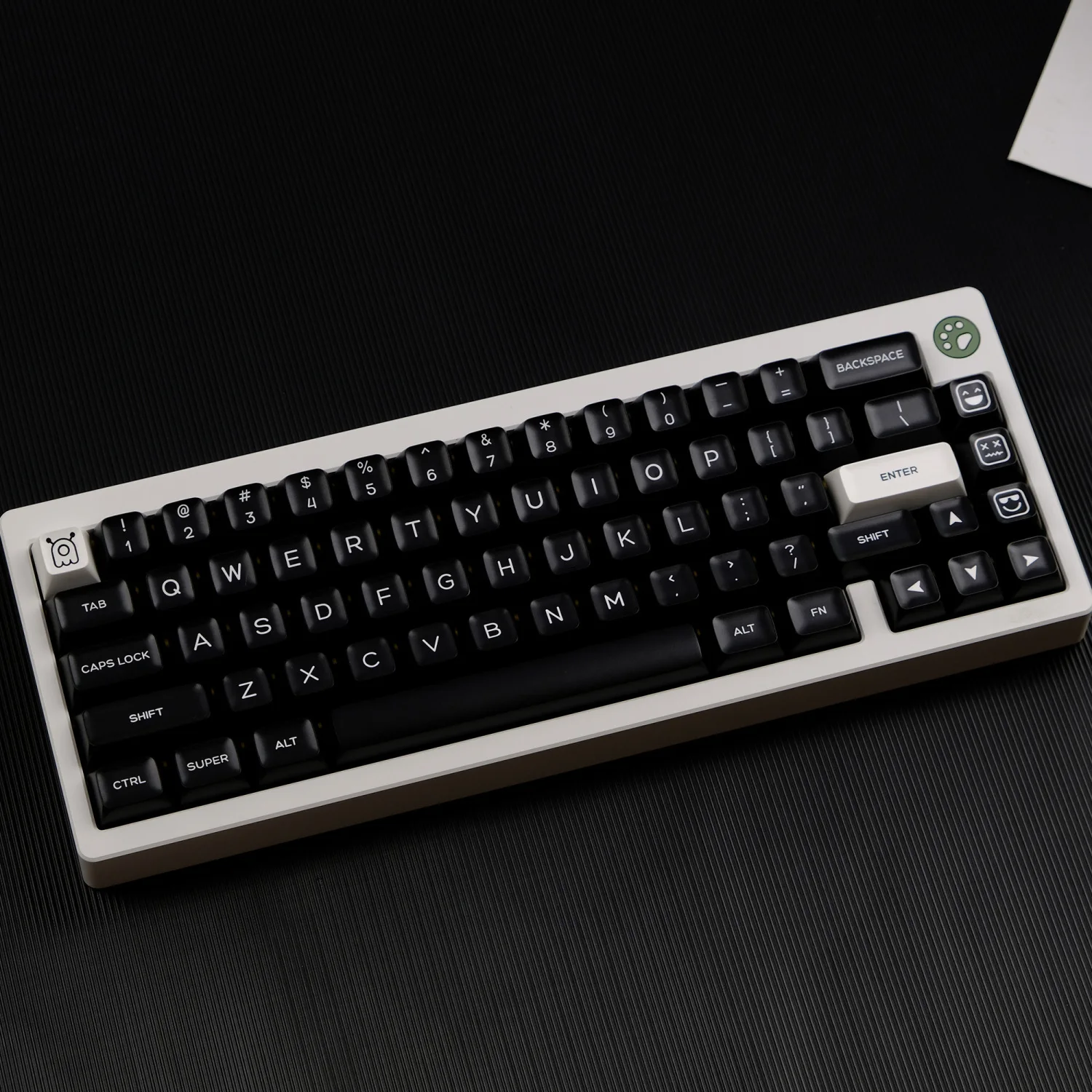 

Клавиши для механической клавиатуры SA Profile PBT WOB, 163 клавиш, черно-белые, с сублимационной печатью, сделай сам