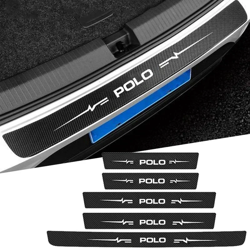 Наклейки на бампер из углеродного волокна для VOLKSWAGEN VW Polo 6R 6N 6N2 6C 9N 9N3 Rline R
