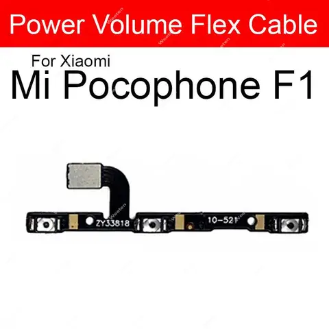 Шлейф кнопки включения и громкости для Xiaomi Pocophone Poco F1 Аудио управления и питания боковой Ключ Flex ленты запасные части