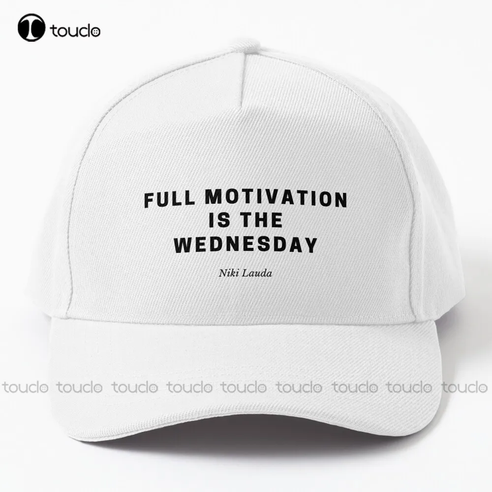 

Кепки для женщин полная Мотивация-это среда (Ники Лауда), кепки для бейсбола, для улицы, простой виниловый козырек, повседневные кепки, подар...