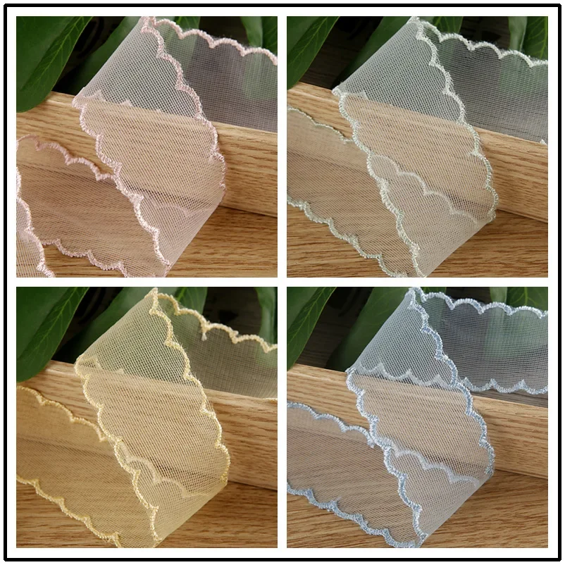Кружевная Тюлевая лента с оборками материалы для рукоделия одежды шапки цветов