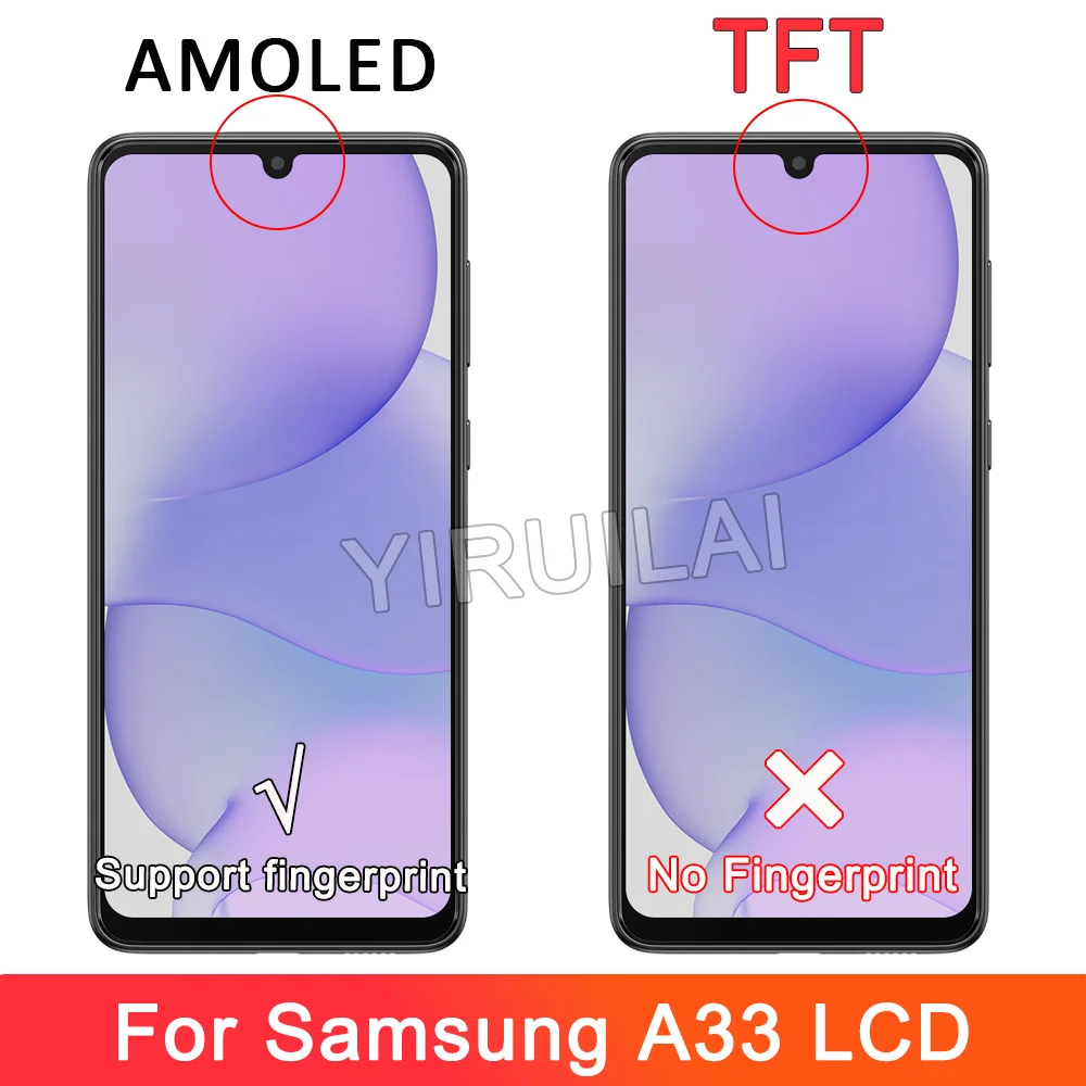 TFT для Samsung Galaxy A33 5G ЖК-дисплей, дигитайзер сенсорного экрана, запасные части для Samsung A336 SM-A336E SM-A336B, ЖК-экран (art.: 3920cd32076a9) - 3920cd32076a9