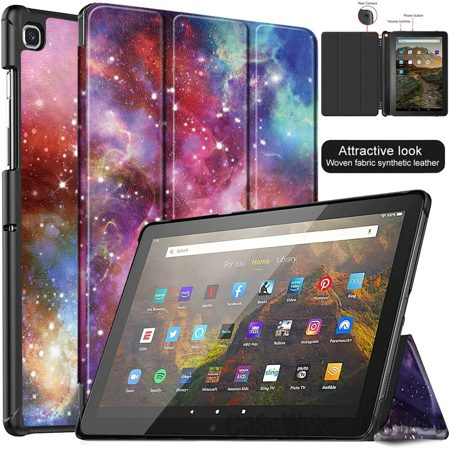 

Смарт-чехол поколения 2021 Amazon, чехол, НОВЫЙ Fire HD 10 и 10 Plus, планшет 11th