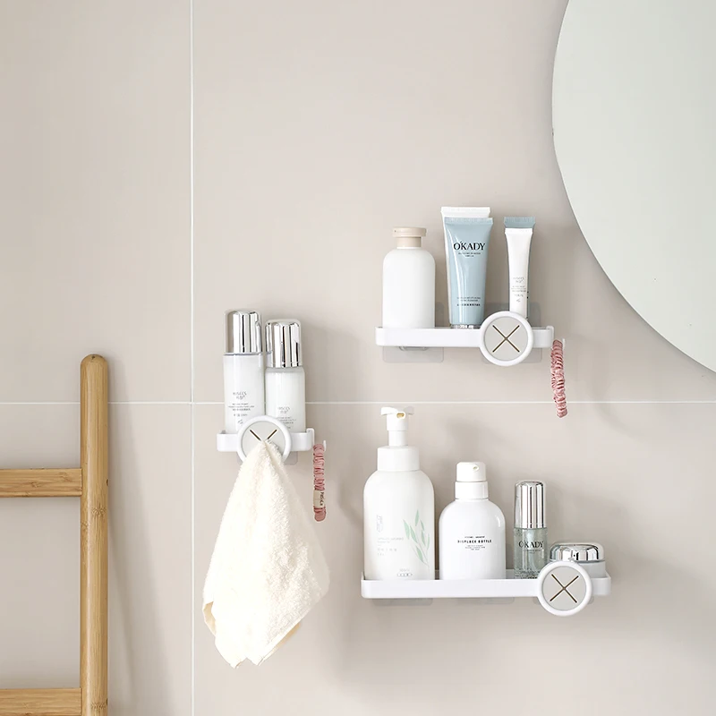Пластиковая Полка для ванной настенная сушилка без сверл стеллаж ванной/туалета