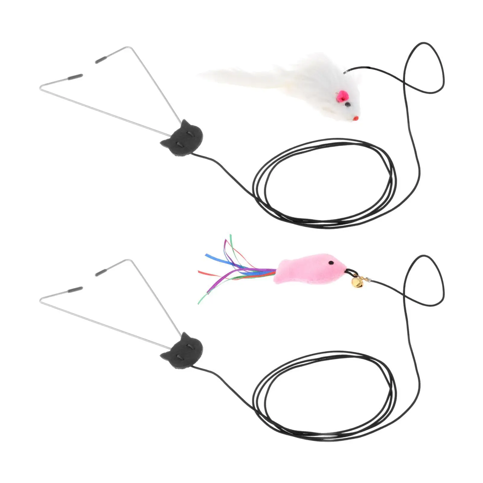 

Выдвижная игрушка для кошек, палка для игр с подвесной дверью, веревка для кошек, компьютерная мышь, аксессуары для домашних животных