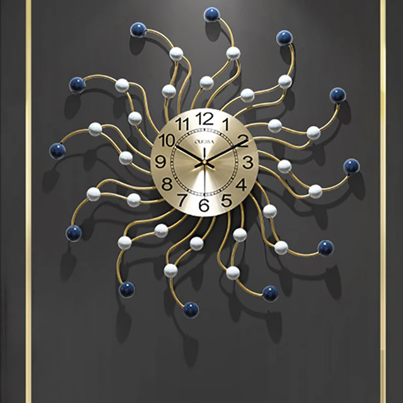 

Kitchen Large Wall Clock 3d Modern Design Round Luxury Stylish Wall Clock Unusual Metal Orologio Da Parete Decoration Home T50GZ