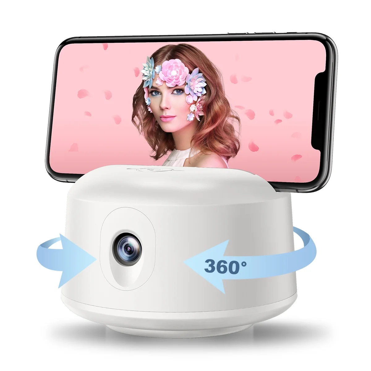 

Tracking Mobile Phone Holder Auto Shooting Holder APP Required Built-in Battery 360° Rotation Auto Cell Phone