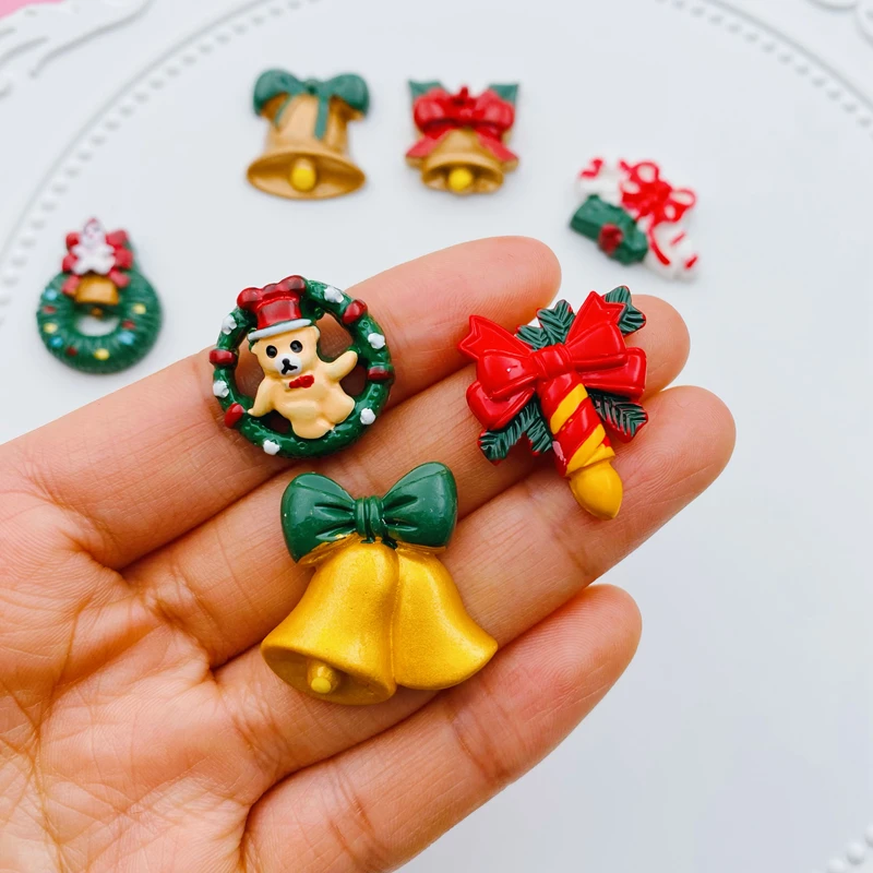 10 шт. полимерные золотые колокольчики для украшений скрапбукинга