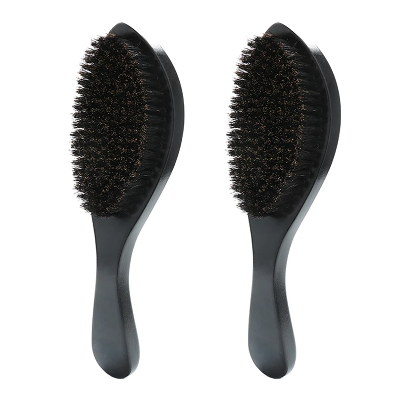 

2X Magic Wave Brush Curved Wave Brush Soft And Wild Boar