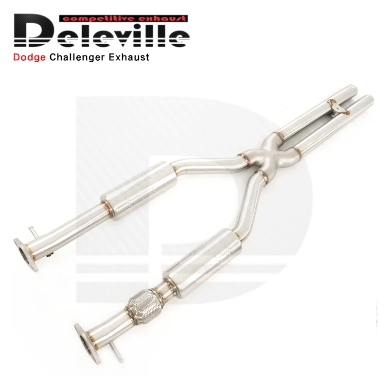 Фото Выхлопная система Catback для Dodge Challenger 3.6L 2015-2022, нержавеющая сталь, улучшенная производительность №3