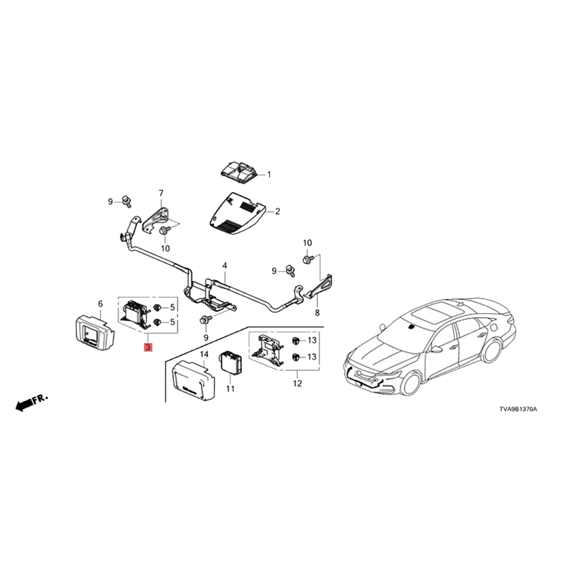 

36803-TLY-H12 Car Radar Cruise Distance Sensor Bracket Control Body Support For Honda CR-V CRV 2021 2022 36803TLYH12