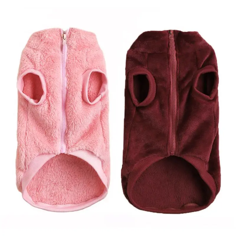 

Pet Dog Sweater Zippered Soft Fleece Warm Dog Pajamas Clothes Comfortable for Small Medium Dog Cats Costume Apparel