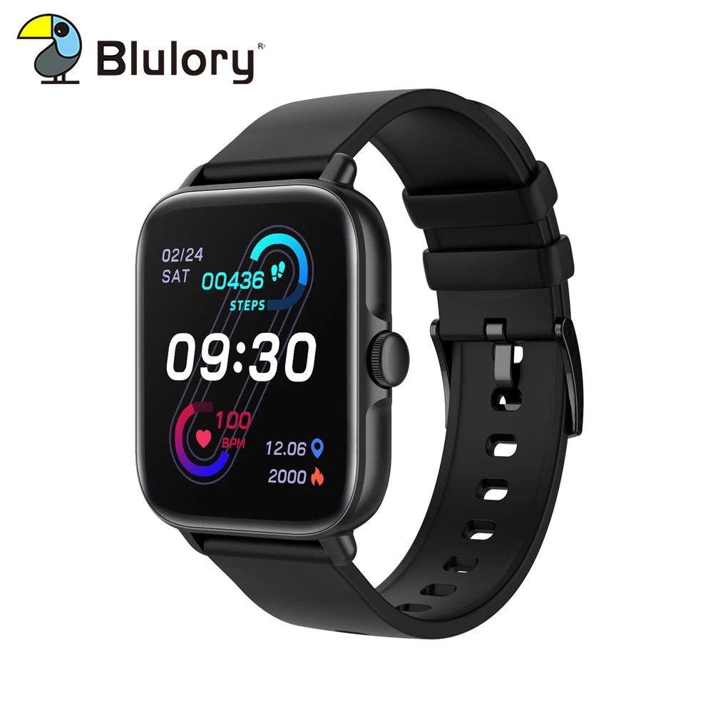 

Blulory Smart Watch Men Fitness Tracker Sports Blood Pressure Monitor Smart Clock Call Reminder Smartwatch For IOS Android Phone