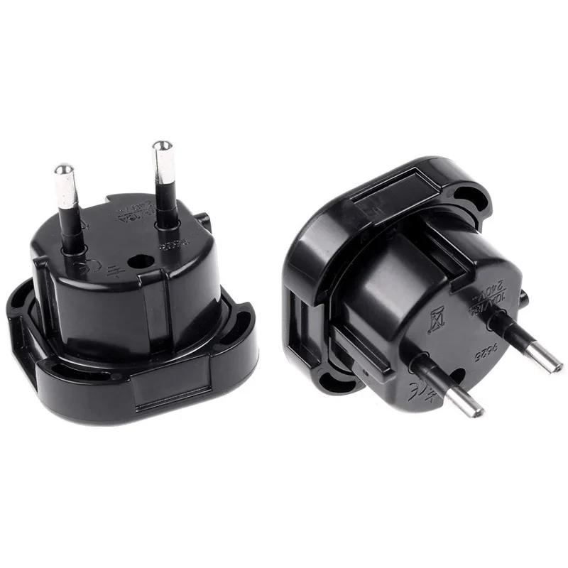 

2 PiN Wall Plug Socket UK TO EU EUROPE EUROPEAN UNiVERSAL TRAVEL CHARGER ADAPTER PLUG CONVERTER Black/White